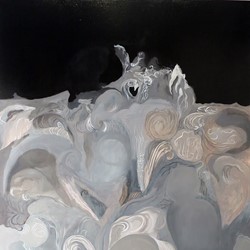 Paul Uhlmann, Land of Smoke (Sea), 2020, oil on canvas, 183 x 150cm