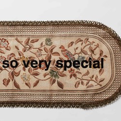 Olga Cironis, Yes, You're So Very Special, 2014, vinyl on domestic fabric, 37 x 95cm