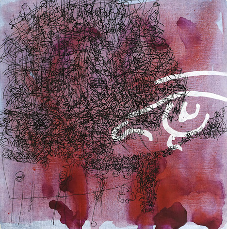 Gosia Wlodarczak, Dust Cover Artsource Studio A (Kitchen), 2015, pigment pen and acrylic on linen, 45 x 45cm