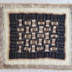 Megan Kirwan-Ward, Night Light 1, silk, cotton thread on cotton, 37 x 39cm