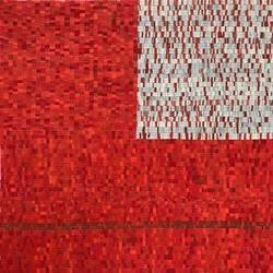 Eveline Kotai, Complex Harmony 5, 2020, acrylic and nylon thread on canvas, 51 x 51cm