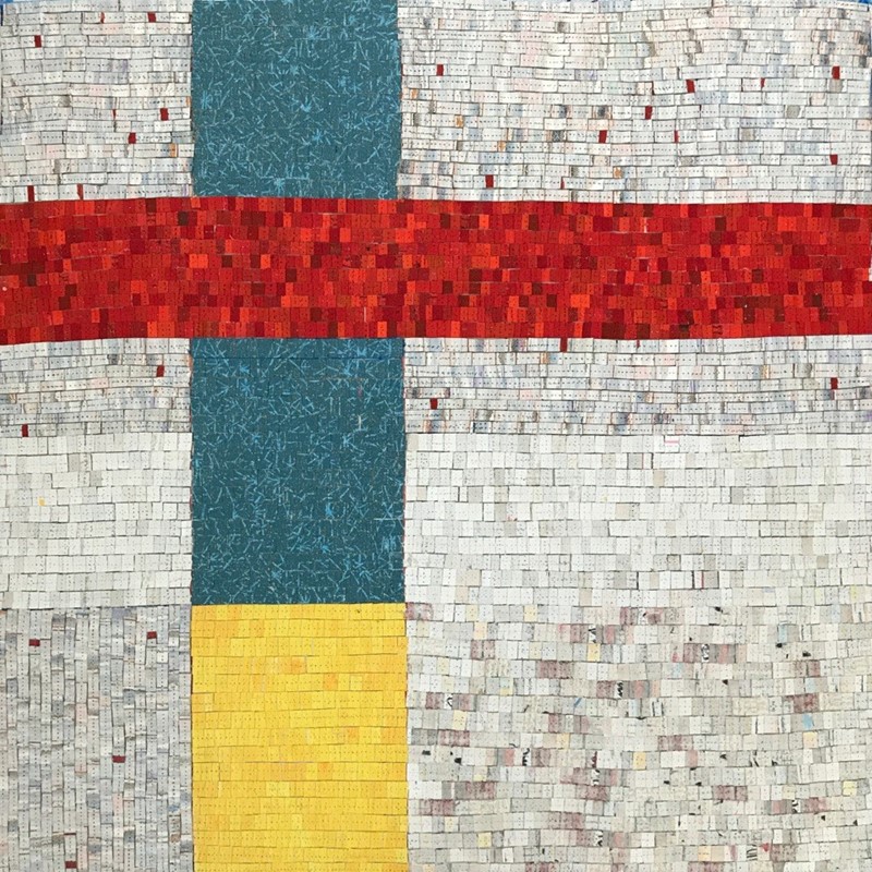Complex Harmony 1, 2020, acrylic and nylon thread on canvas, 51 x 51cm