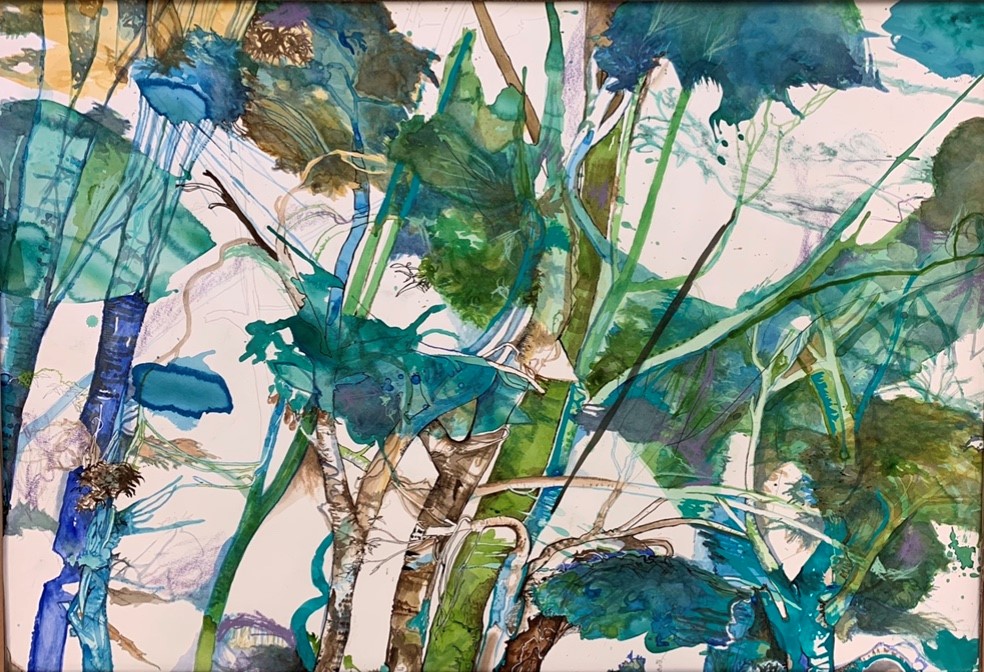 Antony Muia, Forest, 2020, mixed media on paper, 79 x 117cm