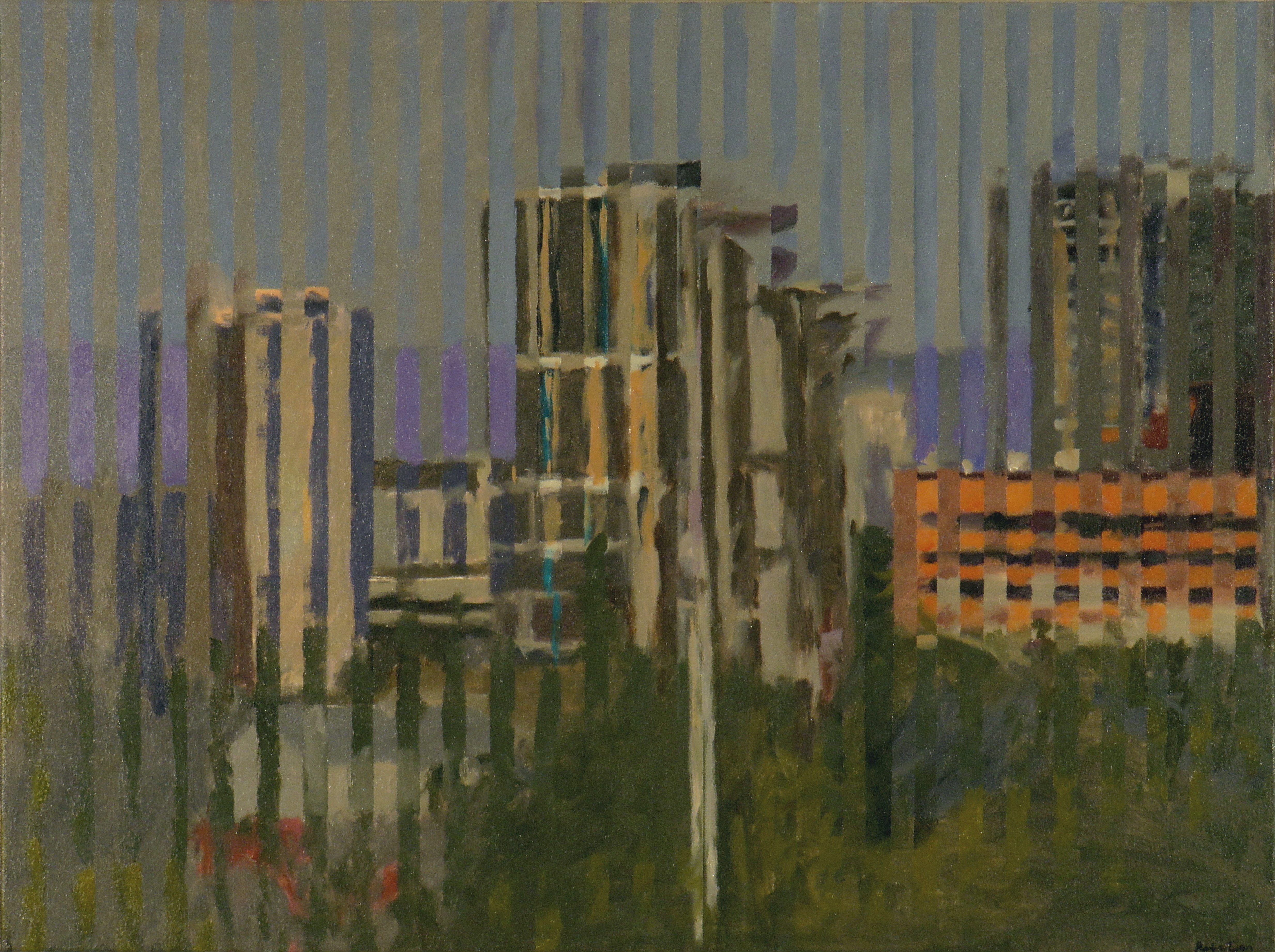 Kevin Robertson,  Shifting Light, City View, Mt. Hawthorn II, 2019, oil on canvas, 76 x 101cm