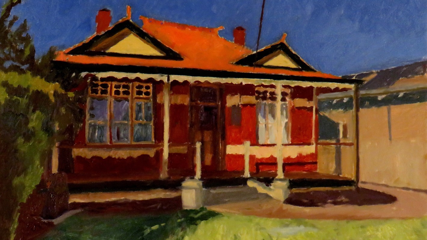 Kevin Robertson, ANZAC Cottage Mount Hawthorn, 2020, oil on canvas, 91 x 90cm