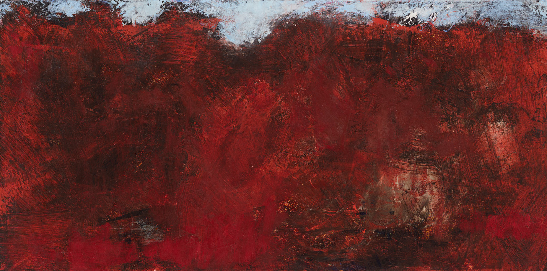 Merrick Belyea, Clontarf Hill II, 2019, oil on board, 30 x 60cm