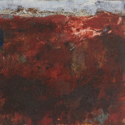 Merrick Belyea, Moore River Mouth, 2018, oil on board, 30 x 122cm