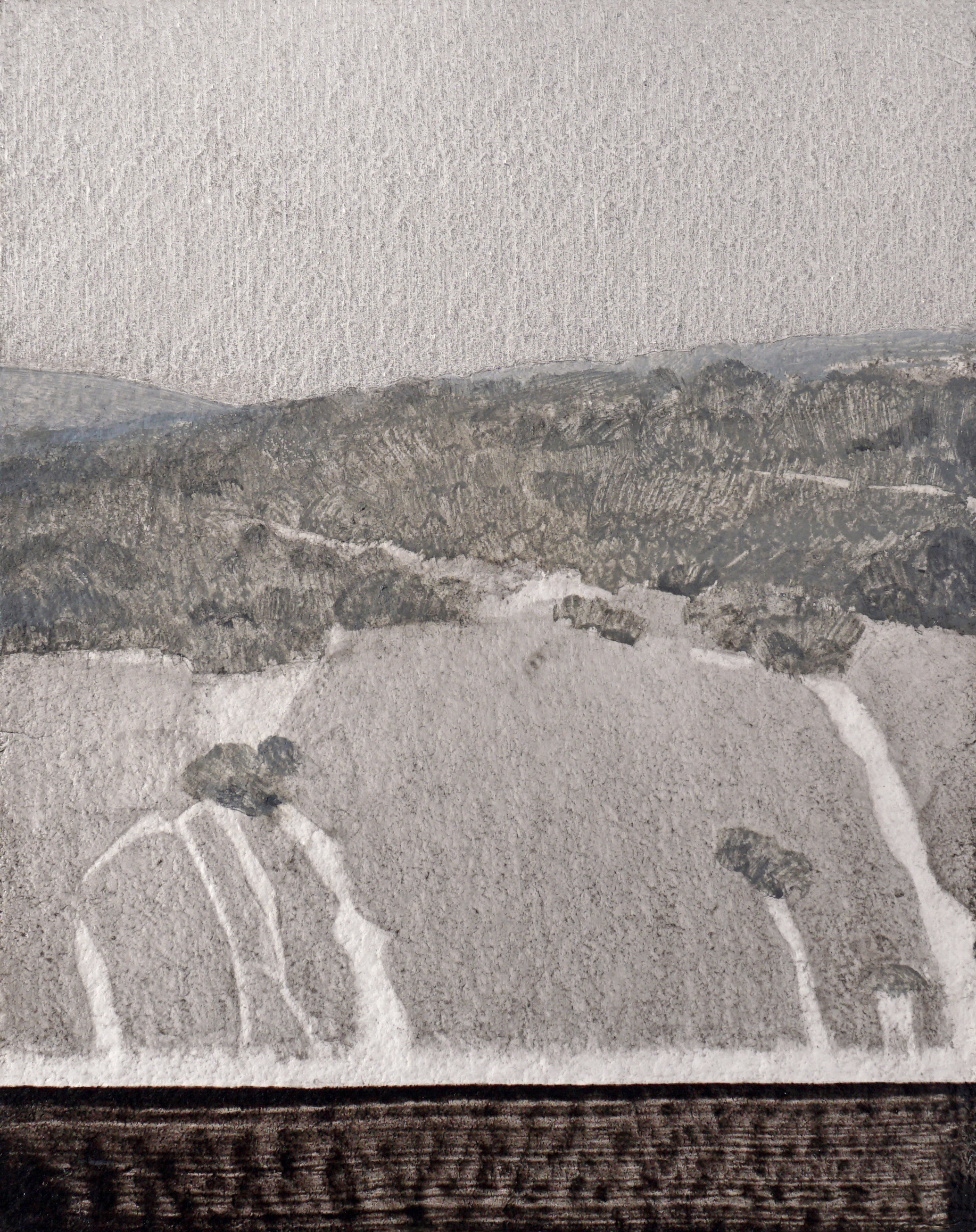 Mark Tweedie, Keep Well Clear of the Sea, 2020, oil and acrylic on paper, 32 x 25cm