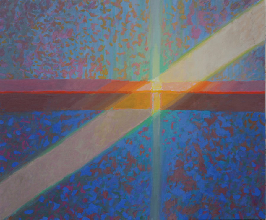 George Haynes, Zuytdorp Shaft, 2015, oil on canvas, 100 x 120cm