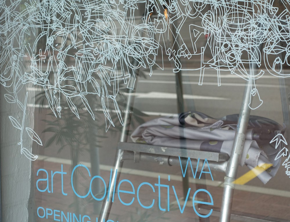 Gosia Wlodarczak, Frost Drawing for Art Collective WA, Subiaco Western Australia 2015 Friday. Photo Longin Sarnecki