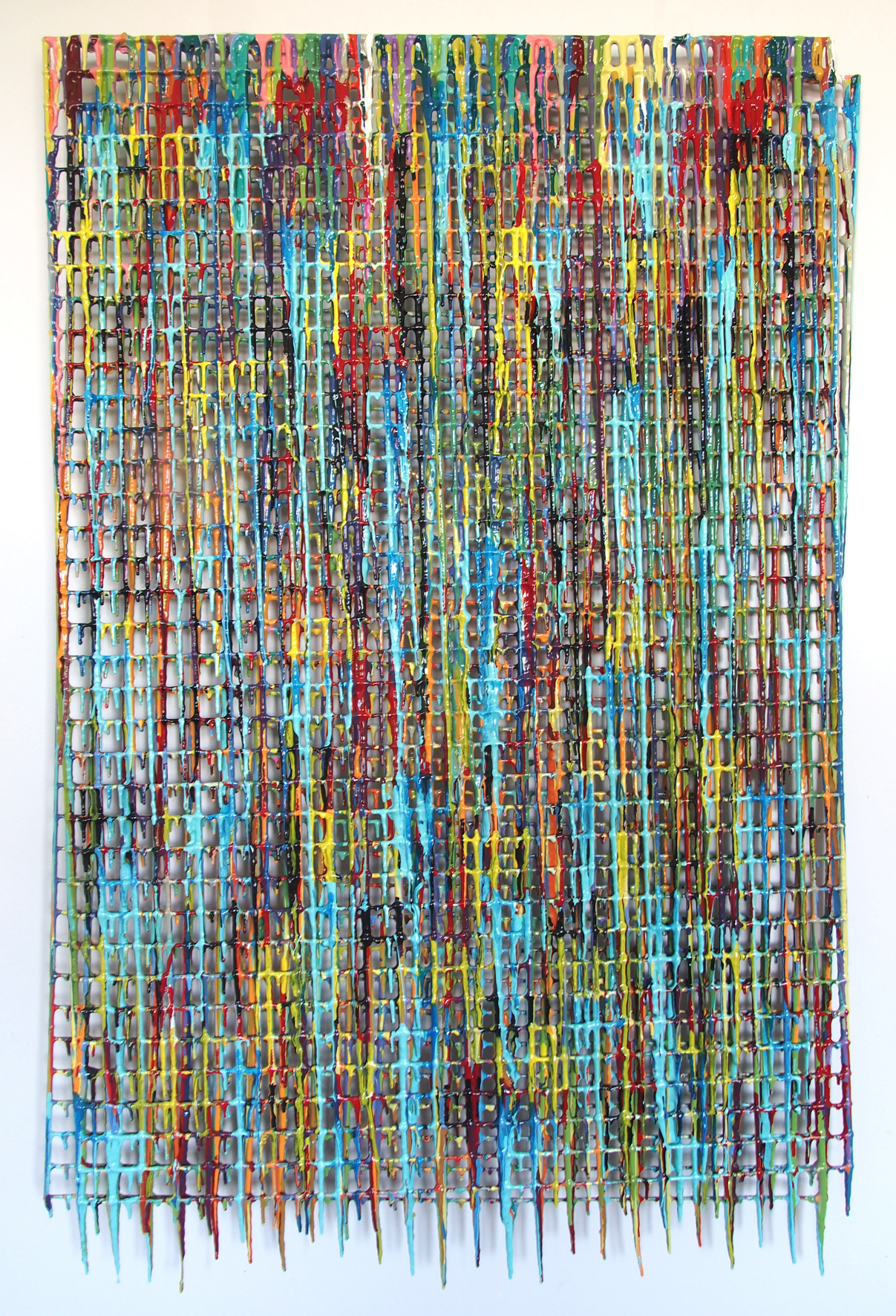 Alex Spremberg, Cages #3, 2014-2017, enamel on metal, 98 x 60 x 2cm