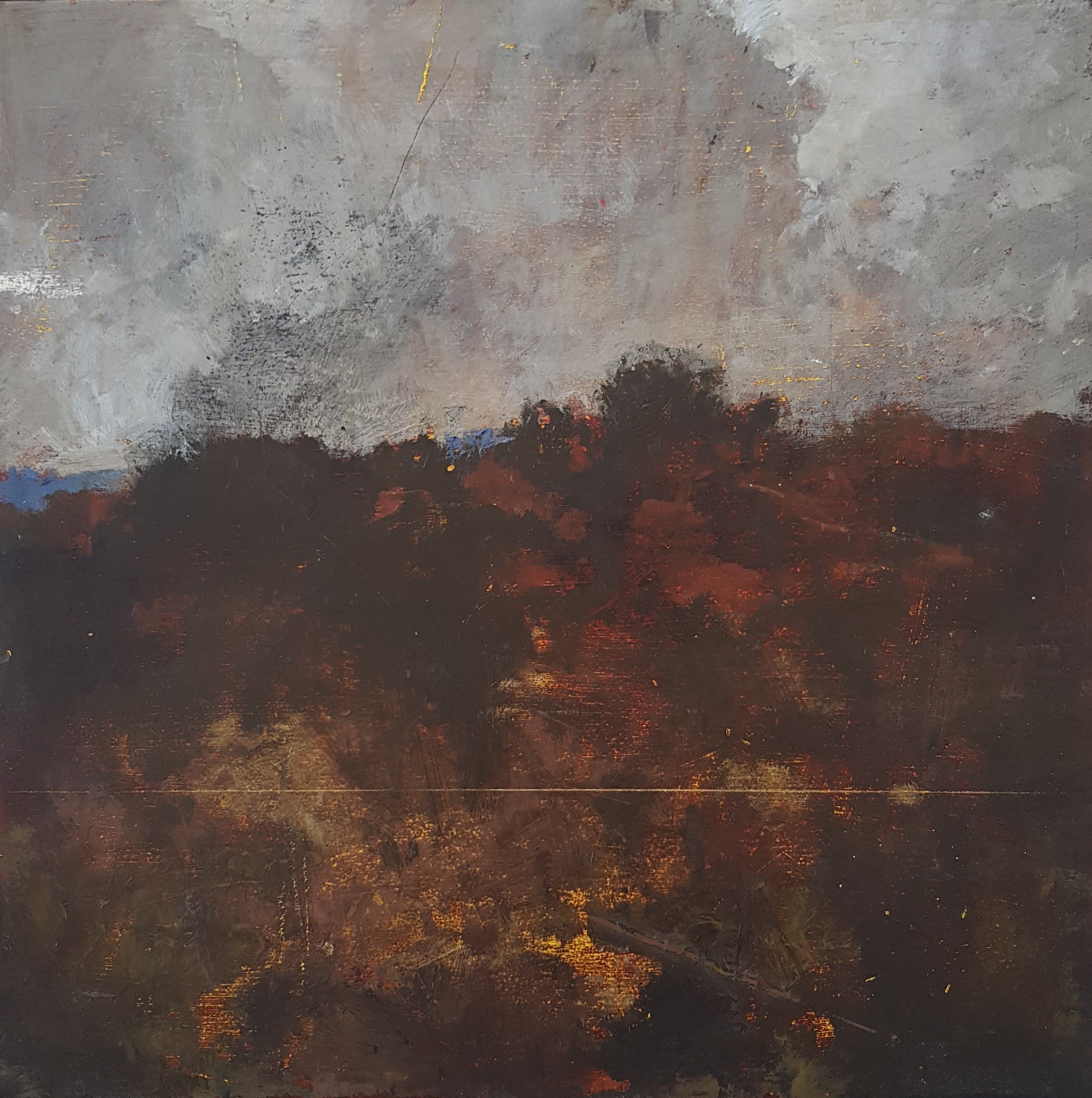 Merrick Belyea, View to Clontarf Hill, 2020, oil on board, 60 x 60cm