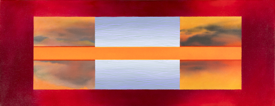 Jeremy Kirwan-Ward, Outscape 1019, 2019, acrylic on canvas, 60 x 130cm