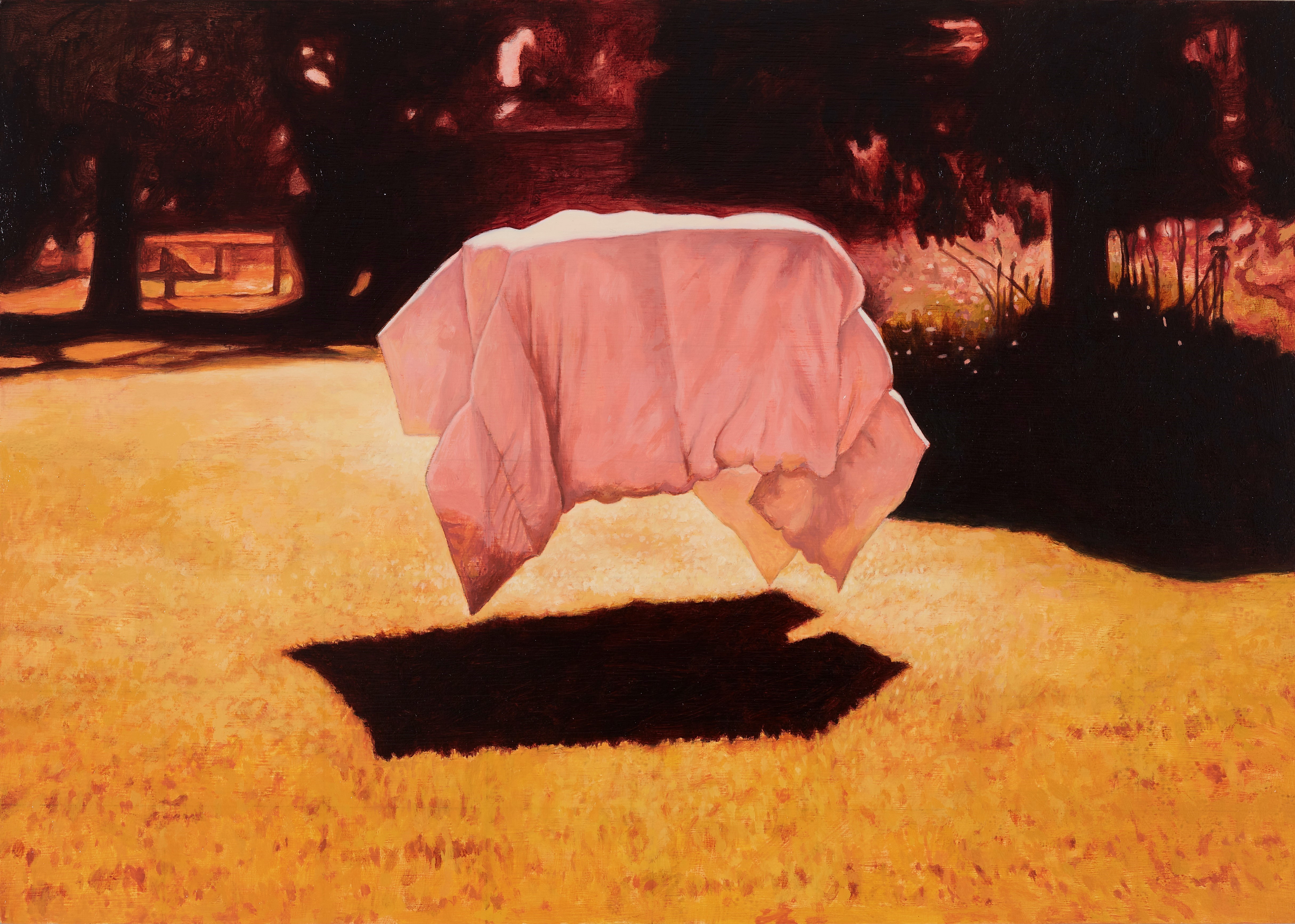 Robert Gear, Shroud, 2020, oil on board, 29 x 41cm