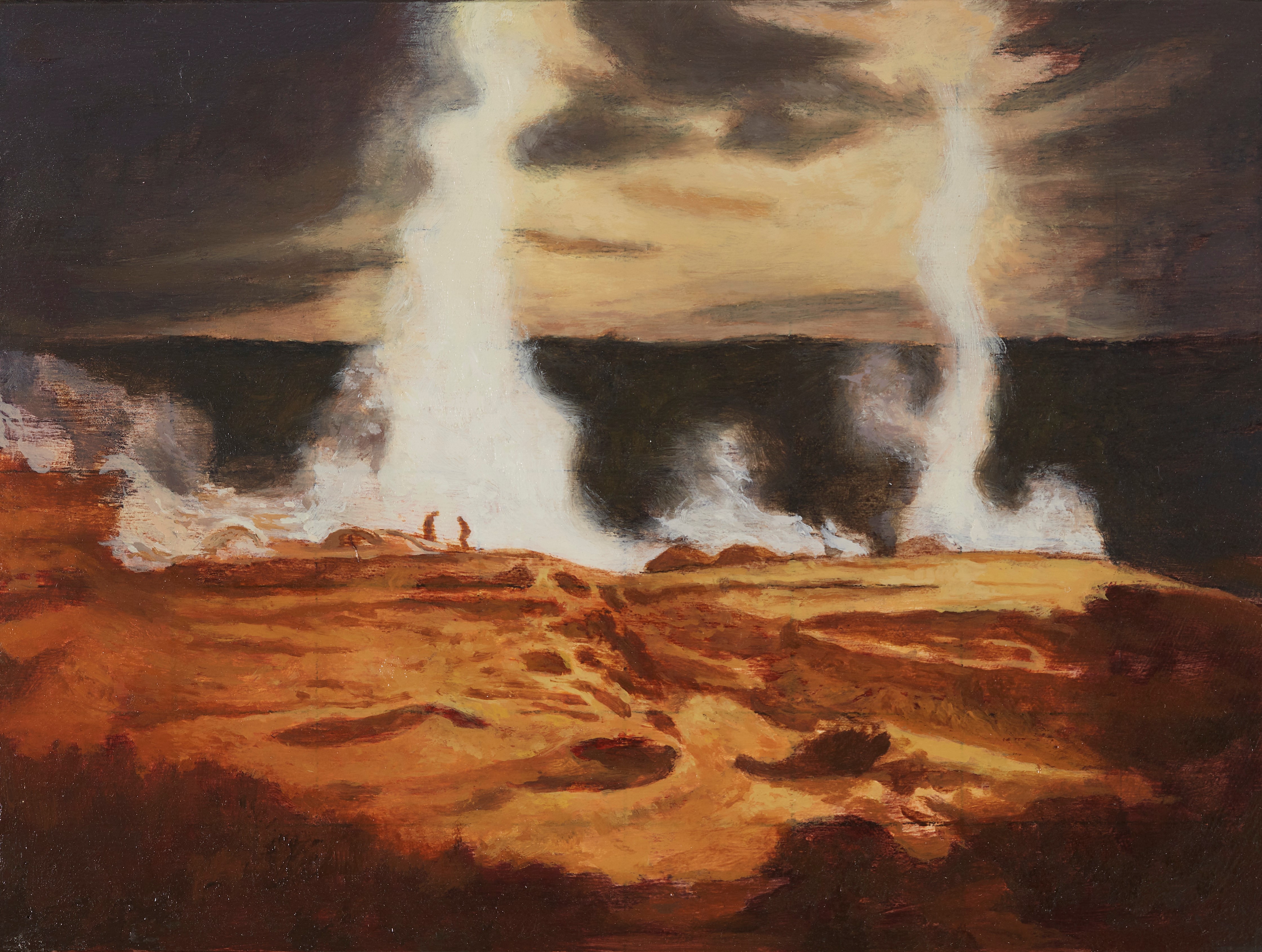 Robert Gear, Signals, 2020, oil on board, 15 x 20cm