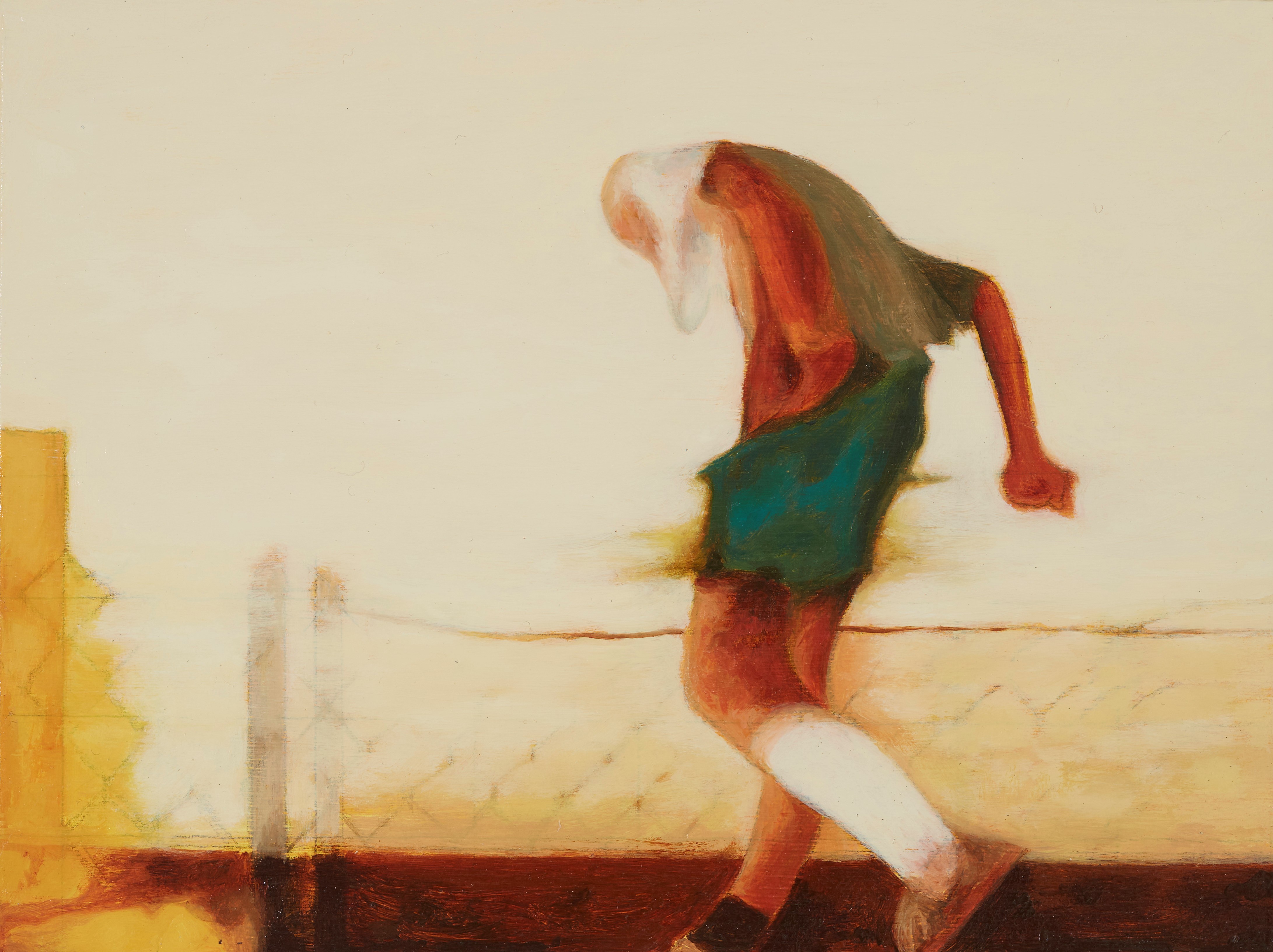 Robert Gear, We Walk Alone, 2020, oil on board, 15 x 20cm