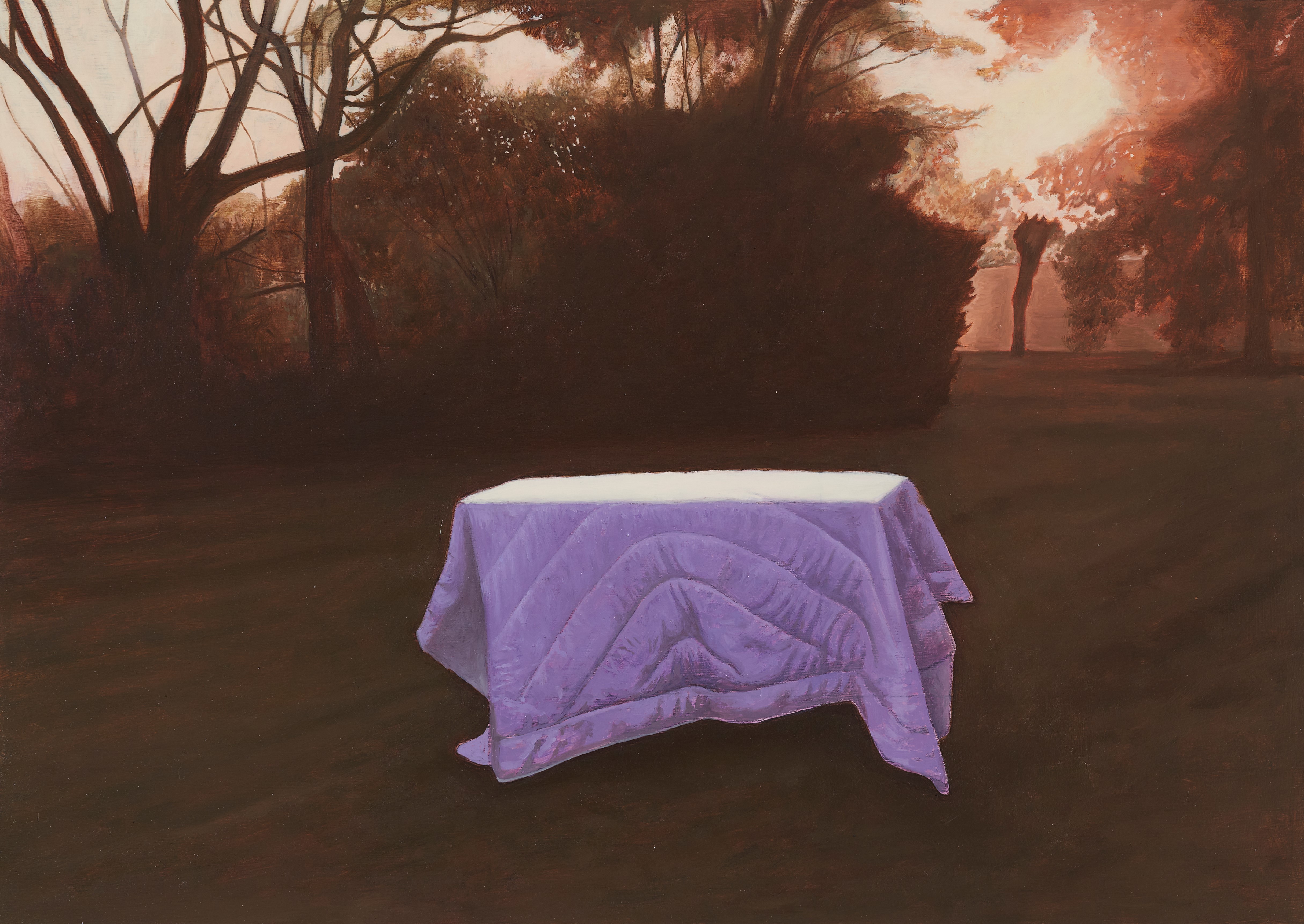 Robert Gear, Disguise, 2020, oil on board, 29 x 41cm