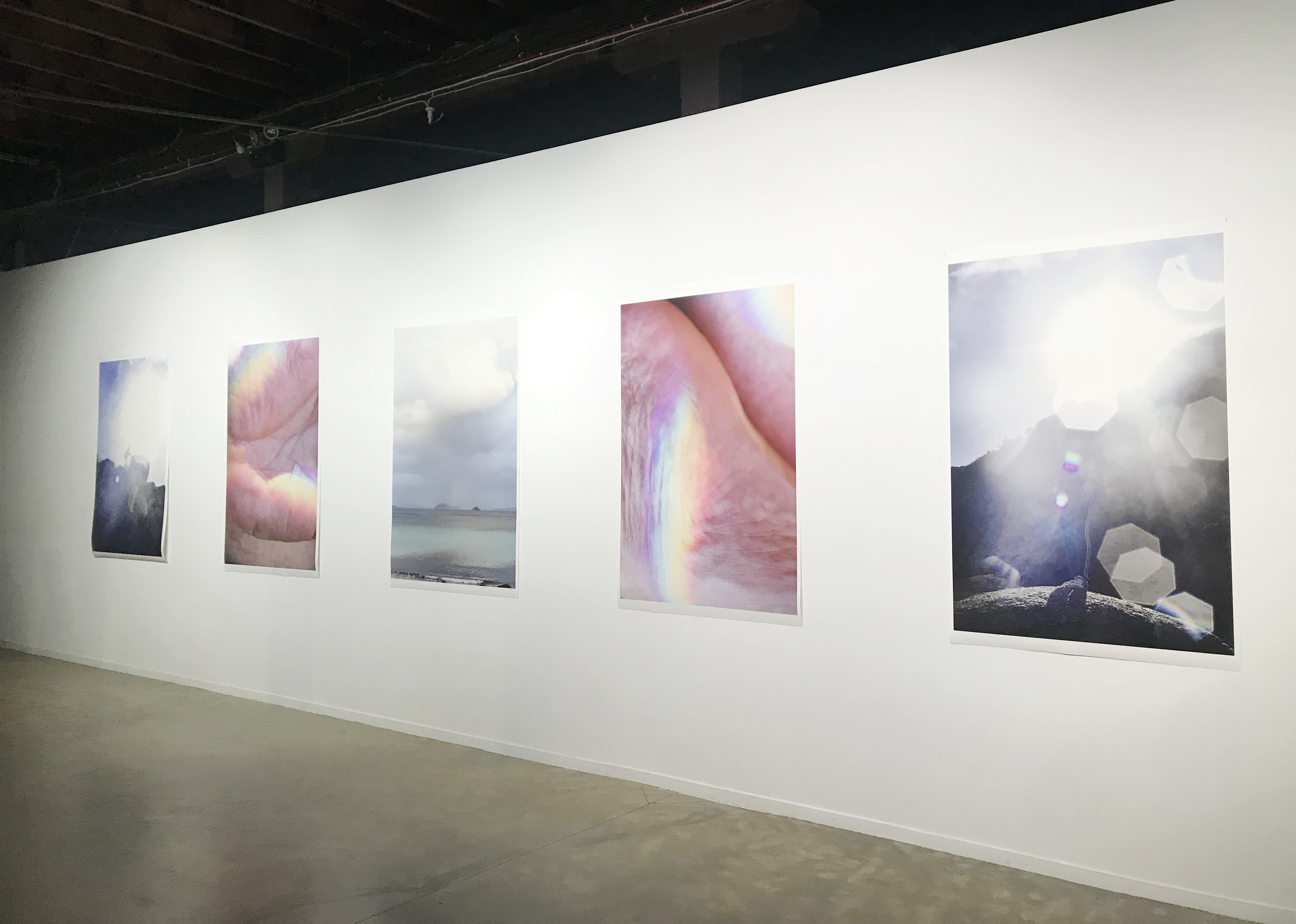 Toni Wilkinson, Imaginary Territories, PSArtspace installation view of Shot into the Sun series, 2020