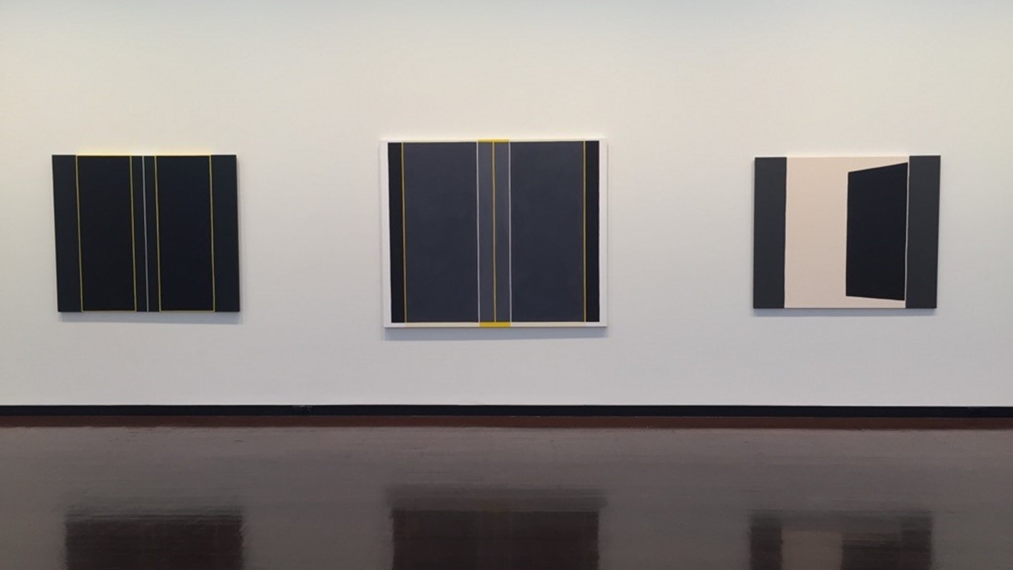 Trevor Vickers paintings in Lightworks, Drill Hall Gallery, Canberra, 2020