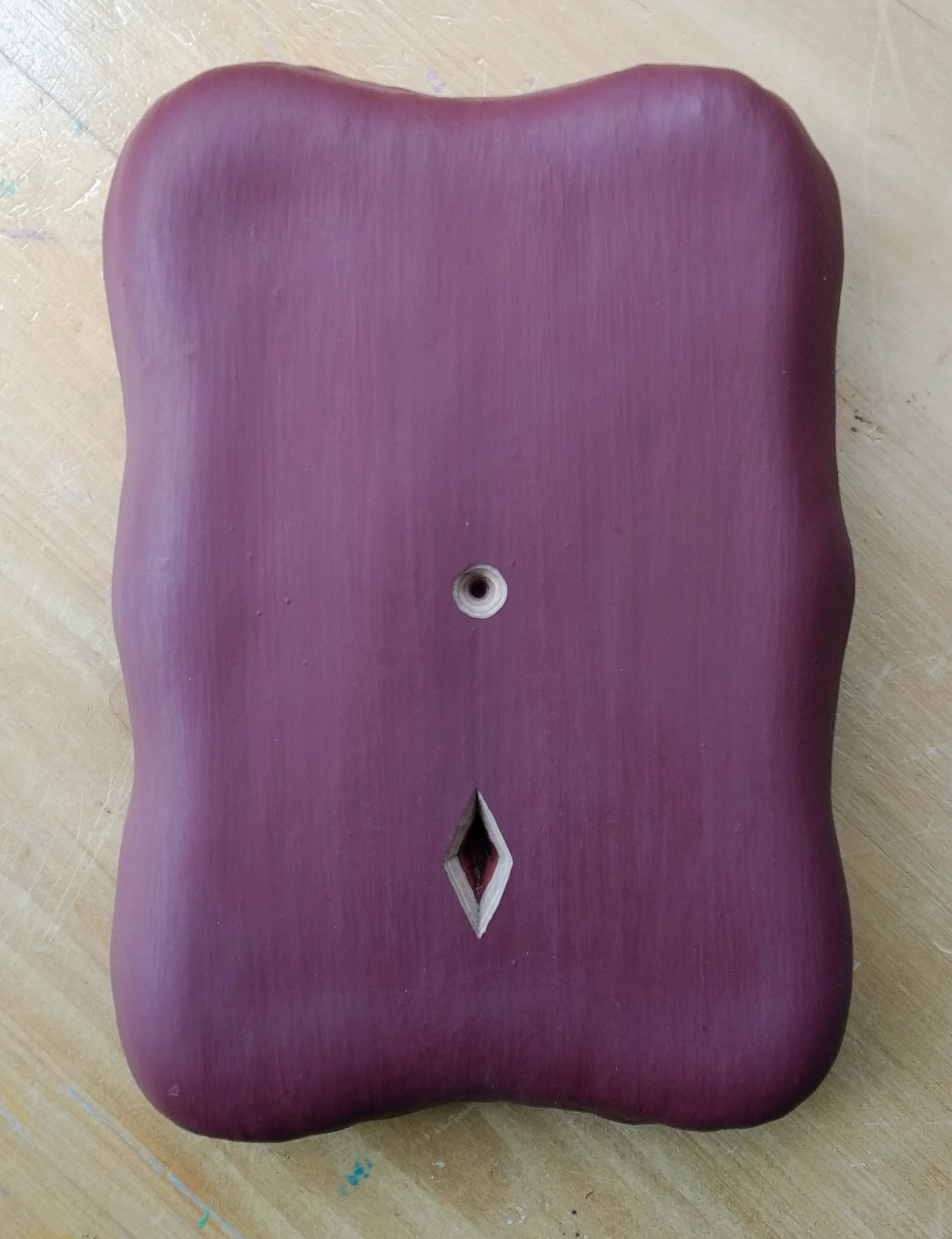 Andre Lipscombe, Vented Painting, 2017-20, acrylic paint, 21.5 x 15 x 4.5cm