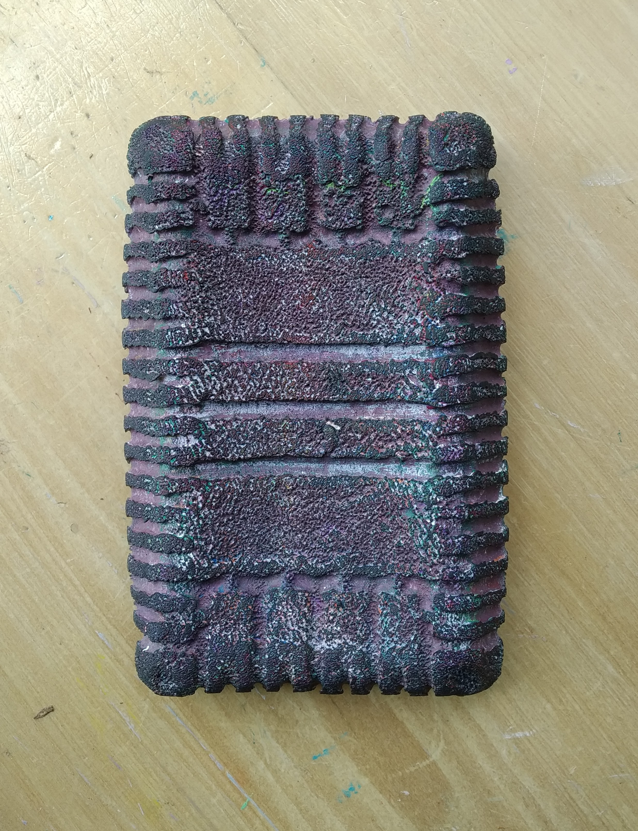 Andre Lipscombe, Profile Painting, 2018.20, acrylic paint on Cypress pine, 22.5 x 22 x 4cm