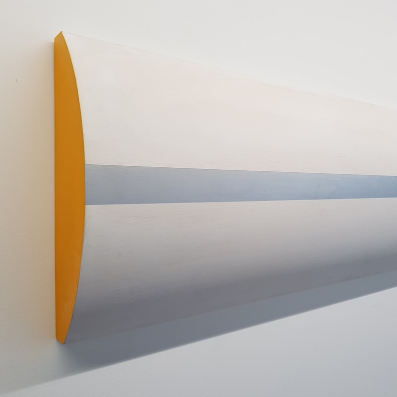 Jon Tarry, Silver Horizon, plywood and acrylic paint, 60 x 35 x 160cm