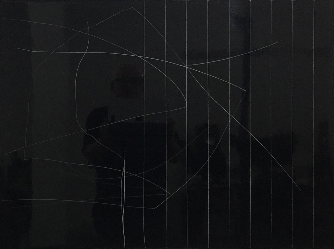 Trevor Richards, C14 (SH), 2020, acrylic tape and epoxy resin on canvas, 61 x 81cm