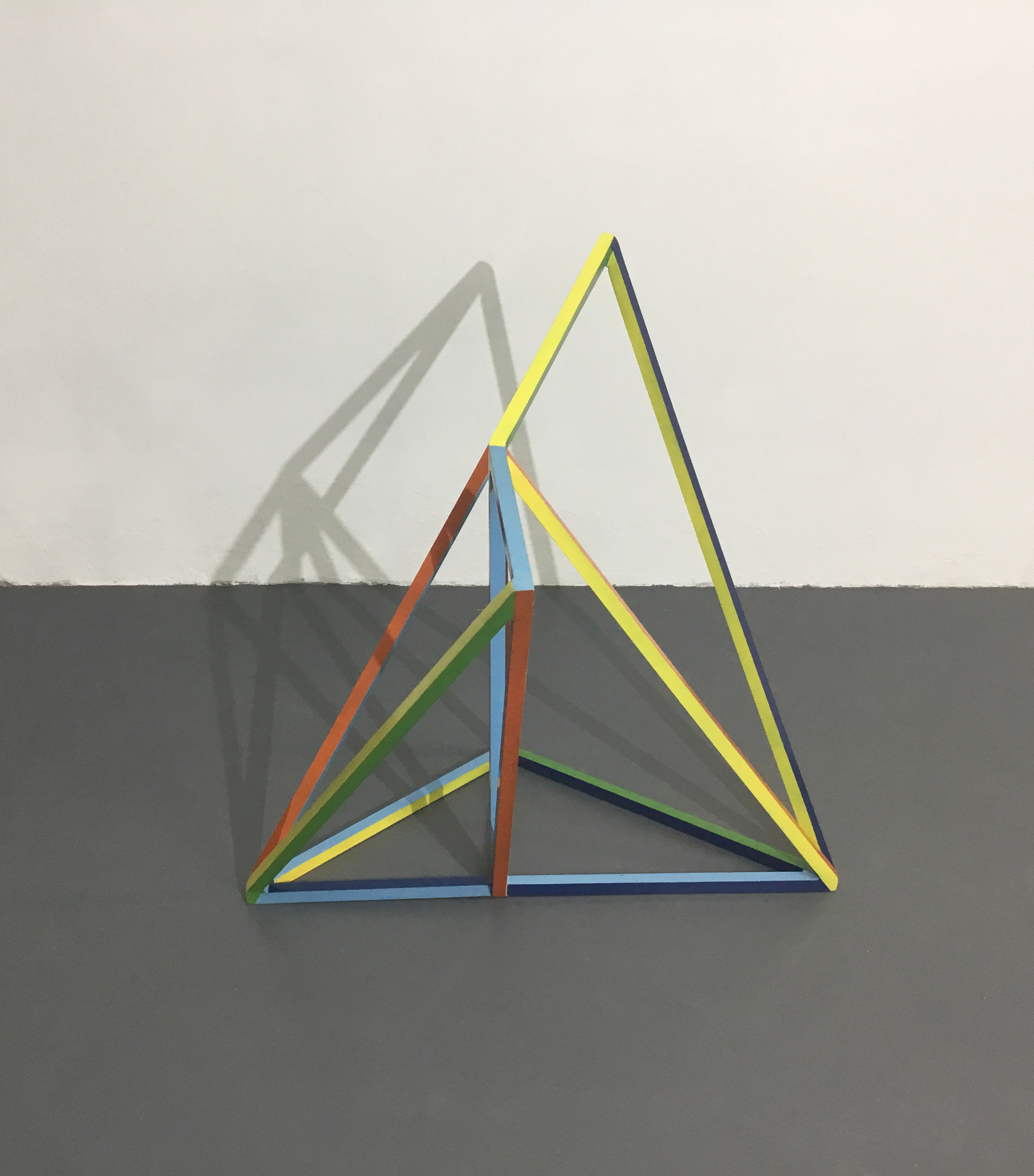 Trevor Richards, C19 (Colour), 2021 paint and aluminium 84 x 84 x 74cm