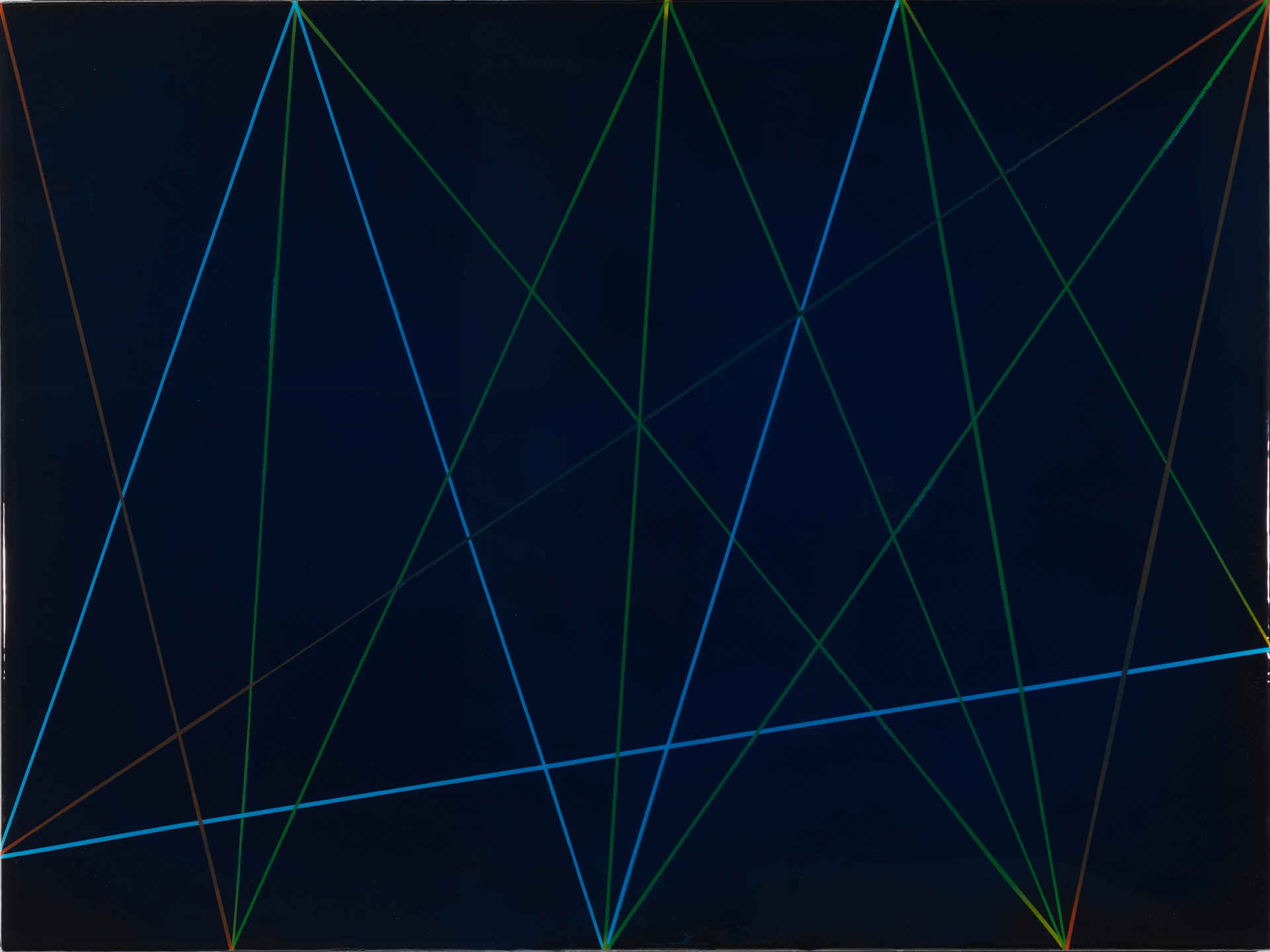 Trevor Richards, C17 (All Things Considered), acrylic tape and epoxy resin on canvas, 61 x 81cm