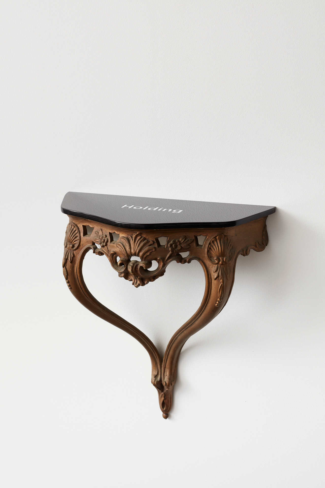 Olga Cironis, Holding, 2018, acrylic on repurposed shelf, 42 x 35 x 20cm