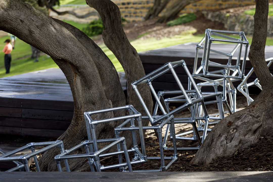 Jennifer Cochrane's sculpture at Cottesloe for Sculpture by the Sea 2021.