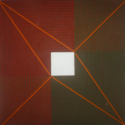 Galliano Fardin, White Noise, 2020, oil on canvas, 101 x 101cm