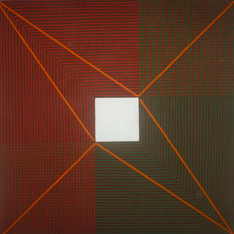 Galliano Fardin, White Noise (detail), 2020, oil on canvas, 101 x 101cm
