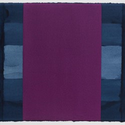 Jurek Wybraniec, V on PG A1 Permanent Violet Dark on Payne’s Gray, 2021, pigmented acrylic ink on watercolour paper, 56 x 76cm