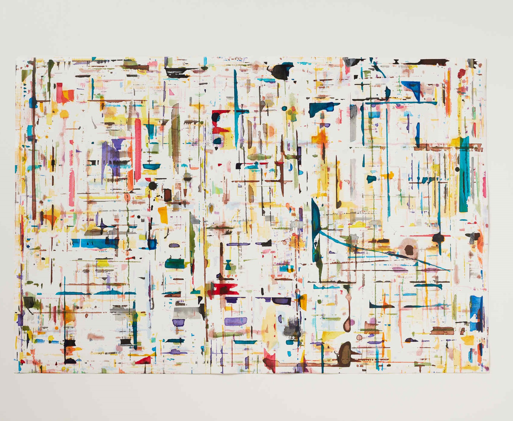 Jurek Wybraniec, Extras 1, 2021, pigmented acrylic ink on watercolour paper, 50 x 76cm