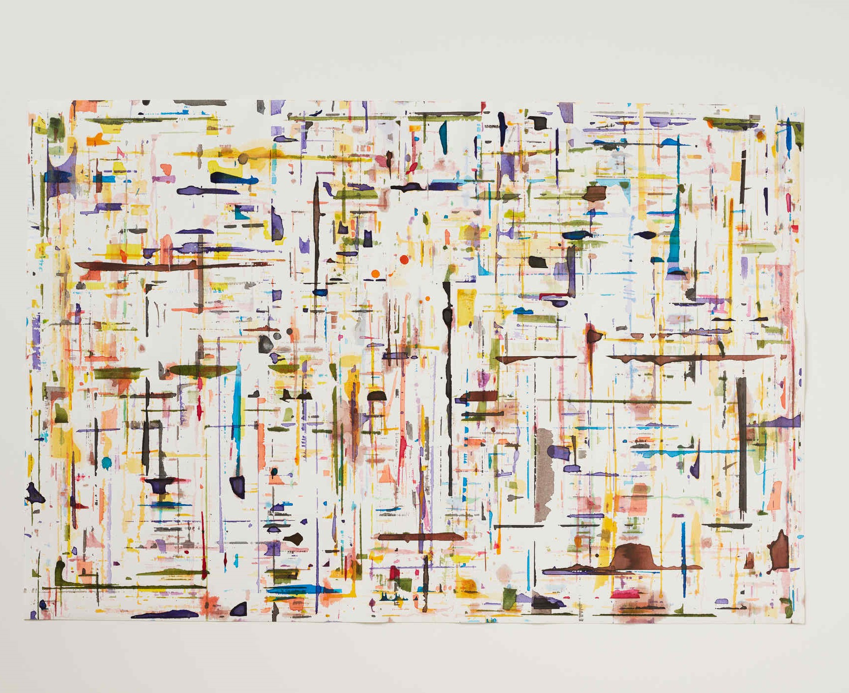 Jurek Wybraniec, Extras 2, 2021, pigmented acrylic ink on watercolour paper, 50 x 76cm