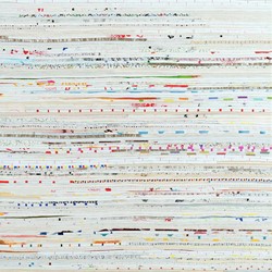 Eveline Kotai, Trace Elements Expanding 6, 2018, acrylic and nylon thread on canvas, 70 x 70cm