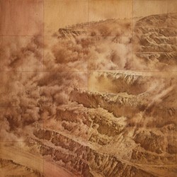 Tony Windberg, Golden State 3 Study (detail), earth pigments and pencil, 40 x 40cm