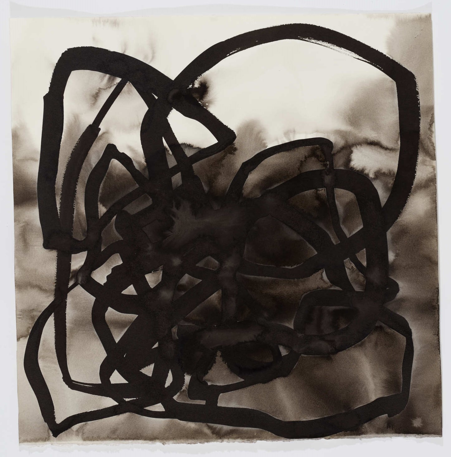 Vanessa Russ, Dimond Gorge Rising Water 6, 2020, Indian ink on Fabriano paper, 50 x 50cm