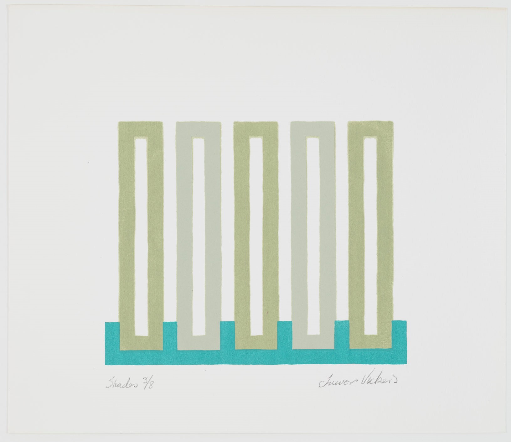 Trevor Vickers, Shades, 1999, screenprint on paper, 30 x 34.5cm