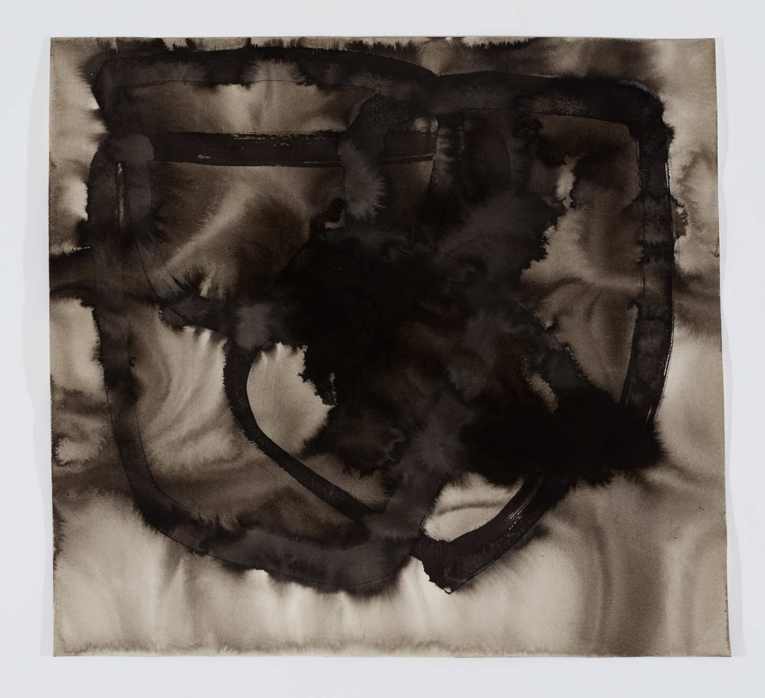 Vanessa Russ, Dimond Gorge Rising Water 2, 2020, Indian ink on Fabriano paper, 48 x 45cm