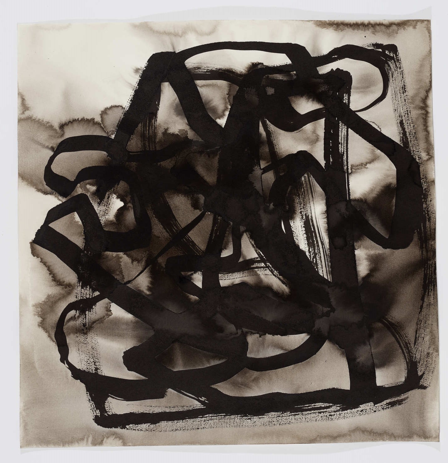 Vanessa Russ, Dimond Gorge Rising Water 7, 2020, Indian ink on Fabriano paper, 50 x 50cm