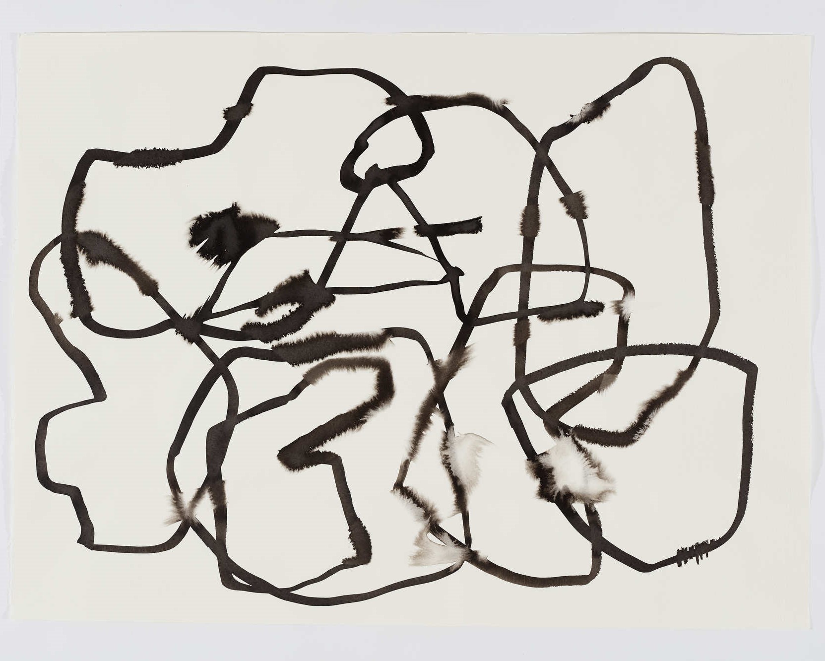 Vanessa Russ, Dimond Gorge Study 8, 2020, Indian ink on Fabriano paper, 76 x 56cm