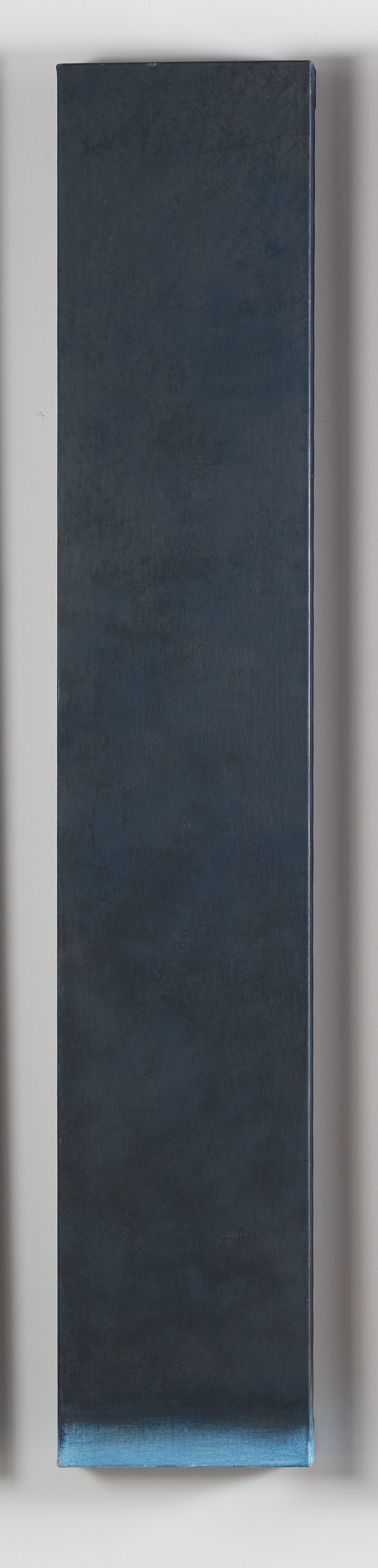 Michele Theunissen, Green-Black Pillar, 2019, pigment, egg tempera, oil and mica on canvas, 167.5 x 30cm