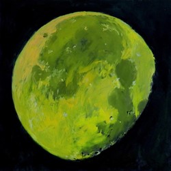 Kevin Robertson, Moon VIII, 2021, oil on canvas, 90 x 90cm