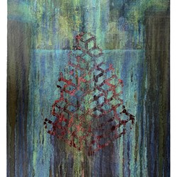 Alex Spremberg, Paint and Pattern 11, 2002, enamel on canvas board, 55.9 x 71.1cm