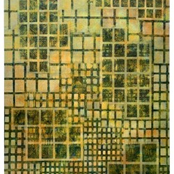 Alex Spremberg, Structure and Void 8, 2002, enamel on canvas board, 55.9 x 71.1cm