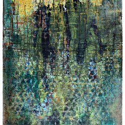 Alex Spremberg, Paint and Pattern 9, 2002, enamel on canvas board, 55.9 x 71.1cm