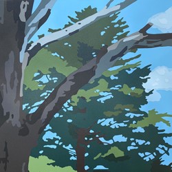 Joanna Lamb, Trees, 2021, acrylic on canvas, 35.5 x 28cm