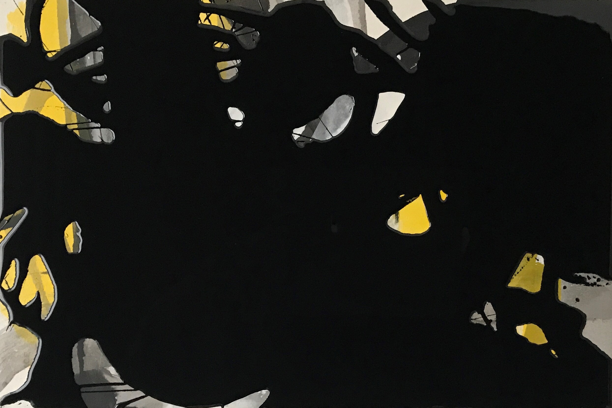 Chris Hopewell, Blast 1, 2020, acrylic and resin on board, 38 x 57cm